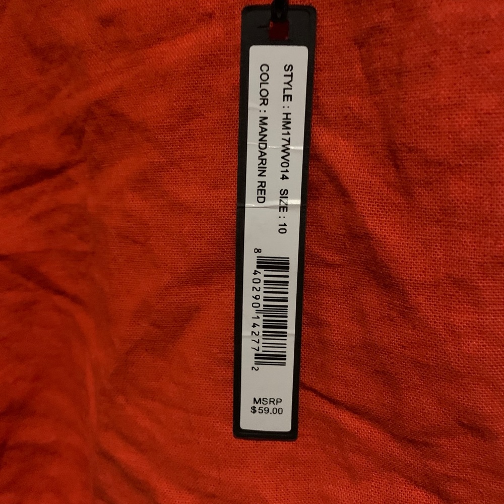 NWT Harve Benard Red Linen Shorts - Picture 2 of 6